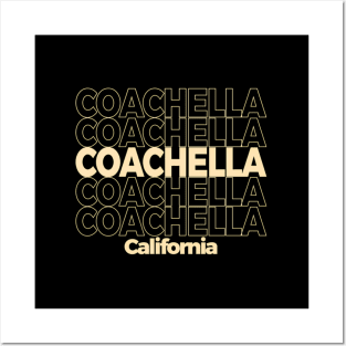 Coachella California Repeating Text Posters and Art